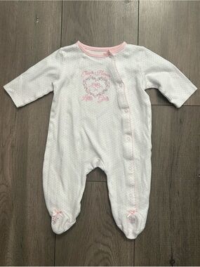 Little Me "Thank Heaven for Little Girls" footed coveral - 3 months